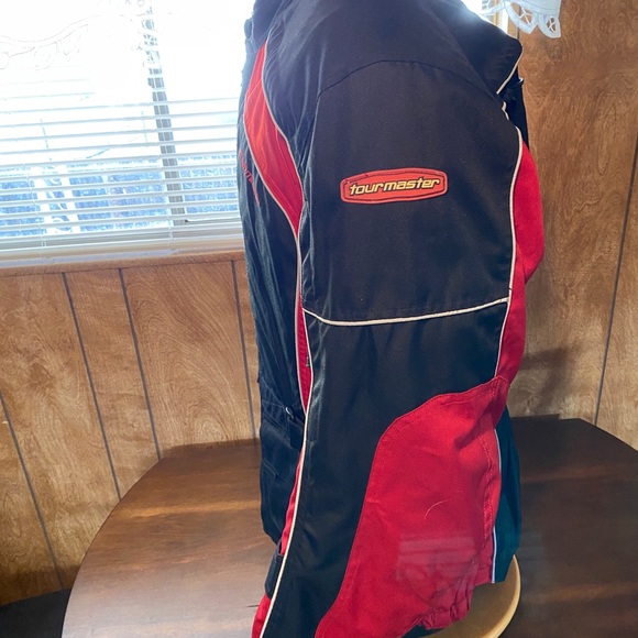 Tourmaster Saber Series 2 Mens Motorcycle Jacket Black/Red XL/46 - Picture 9 of 12